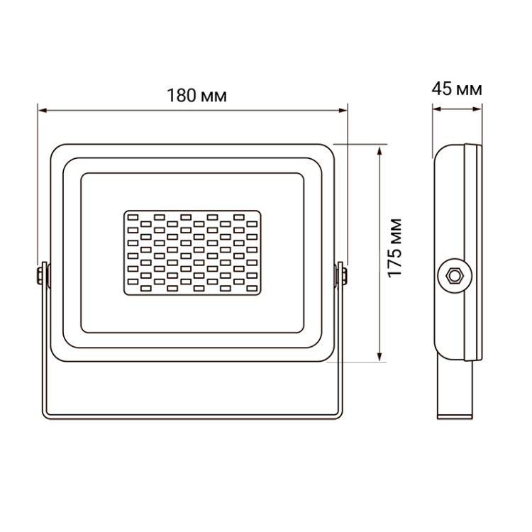 Прожектор (LED) 50Вт 4250лм 6500К IP65 сер. 50гр. Slim Jazzway