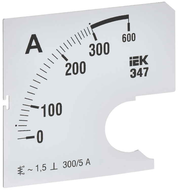 Шкала смен. для амперметра Э47  300/5А-1,5 72х72мм IEK