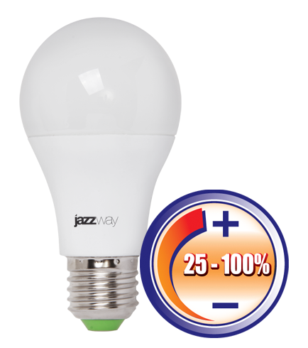 Лампа светодиод. (LED) Груша A60 Е27 димм. 12Вт 3000К 1060лм 230В матов. Jazzway