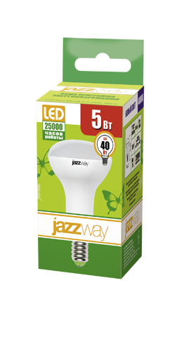 Лампа светодиод. (LED) R50 Е14 5Вт 4000К 400лм 230В матов. Jazzway