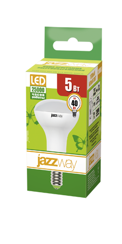 Лампа светодиод. (LED) R50 Е14 5Вт 3000К 400лм 230В матов. Jazzway