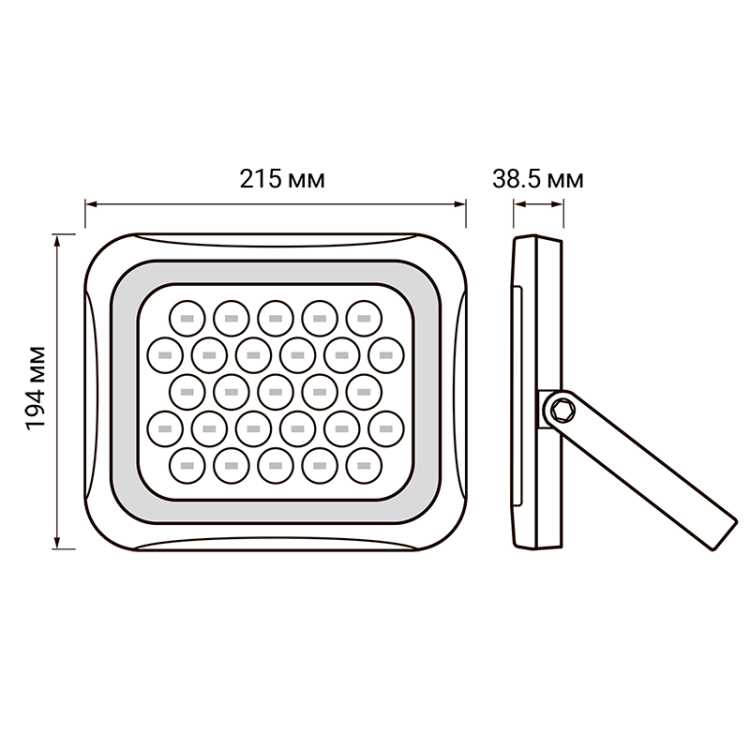 Прожектор (LED) 50Вт 4500лм 6500K IP65 бел. 60гр. Jazzway