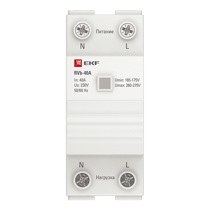 Реле напряжения (сквозное подкл.) RVb-40A EKF Basic