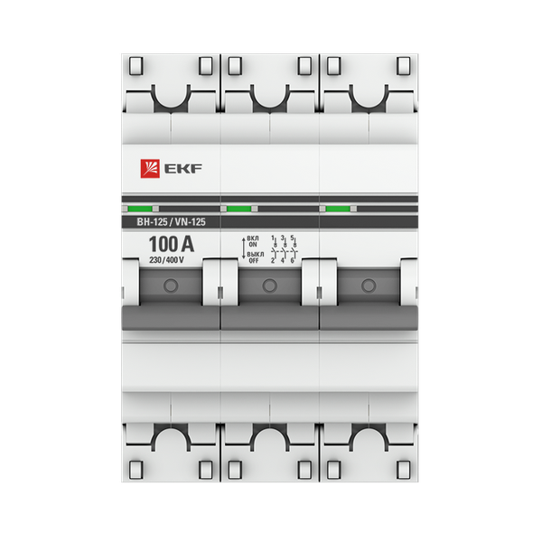 Выключатель нагрузки мод. 3-пол. (3P) 100А ВН-125 EKF PROxima