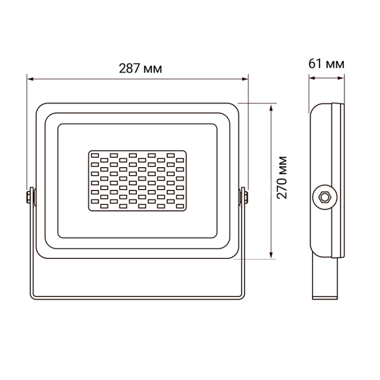 Прожектор (LED) 100Вт  8500лм 6500К IP65 сер. 100гр. Slim Jazzway