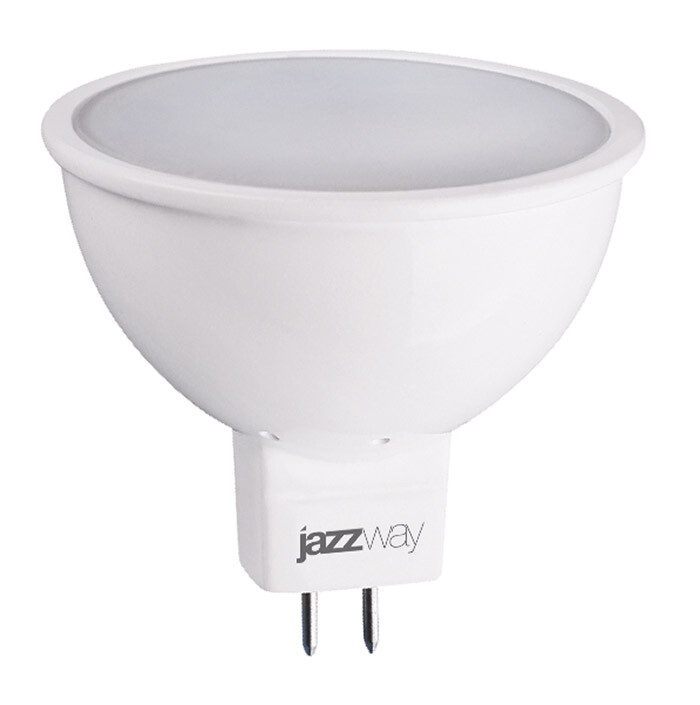 Лампа светодиод. (LED) MR16 GU5.3  5Вт 4000К 400лм 230В матов. Jazzway