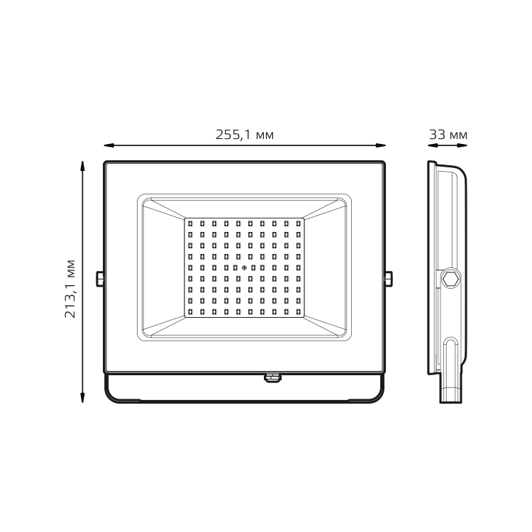 Прожектор (LED) 100Вт  9500лм 4000К IP65 черн. GAUSS Elementary