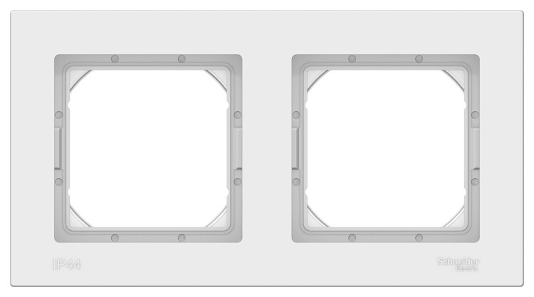 Рамка 2-мест. IP44 гориз./вертик., белый AtlasDesign Aqua