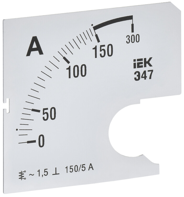 Шкала смен. для амперметра Э47  150/5А-1,5 72х72мм IEK
