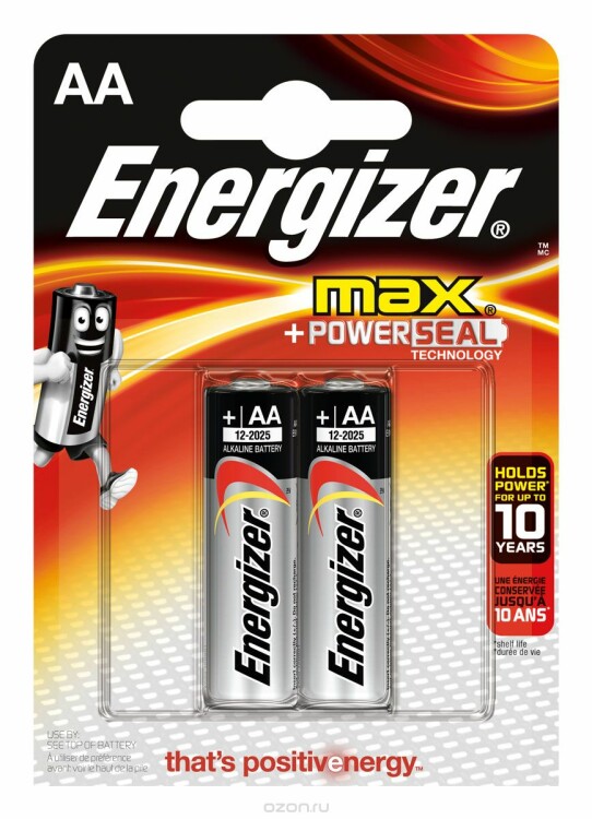 Эл-т питания щелочной LR6 (АА, 316) 1,5В (уп.=2 шт.) MAX Energizer