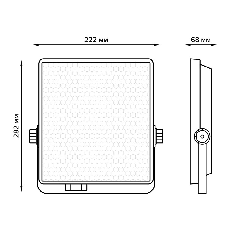 Прожектор (LED) 100Вт 10000лм 6500К IP65 черн. IK07 EVO GAUSS