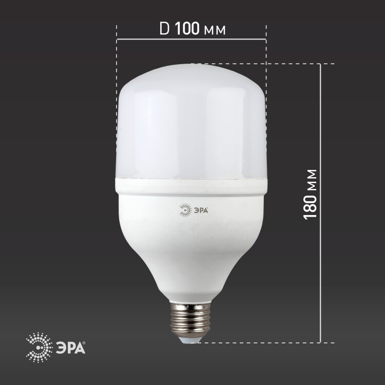 Лампа светодиод. (LED) Цилиндр T100 Е27 30Вт 4000К 2400лм 230В матов. ЭРА