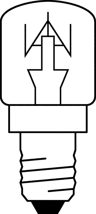 Лампа накал. Мини Е14 15Вт  85лм 230В прозр. жаростойк. +300*C для духов. шкаф. OSRAM
