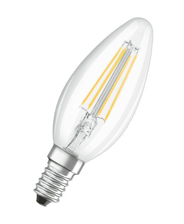 Лампа светодиод. (LED) Свеча Е14 филам.  5Вт 2700К 660лм 230В прозр. OSRAM