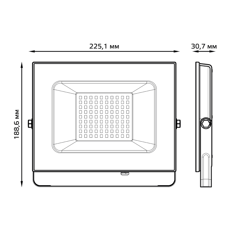 Прожектор (LED) 70Вт 4900лм 6500К IP65 бел. GAUSS Elementary