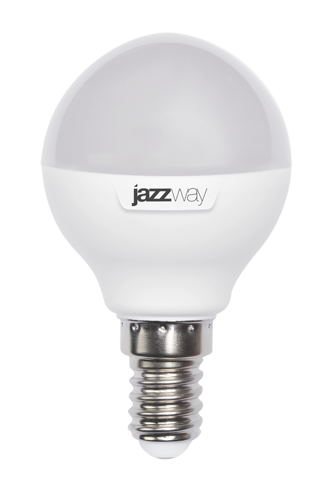 Лампа светодиод. (LED) Шар Е14  9Вт 5000К 820лм 230В матов. Jazzway