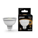 Лампа светодиод. (LED) MR16 GU5.3  5Вт 3000К 500лм 230В прозр. Gauss