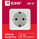 Розетка Wi-Fi 1-я (в сборе) О/У в розетку, с з/к (2P+E) 16А белая (Алиса, Маруся, Салют) EKF