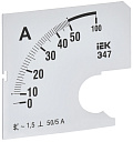 Шкала смен. для амперметра Э47   50/5А-1,5 72х72мм IEK-Шкалы вольтметров, амперметров - купить по низкой цене в интернет-магазине, характеристики, отзывы | АВС-электро